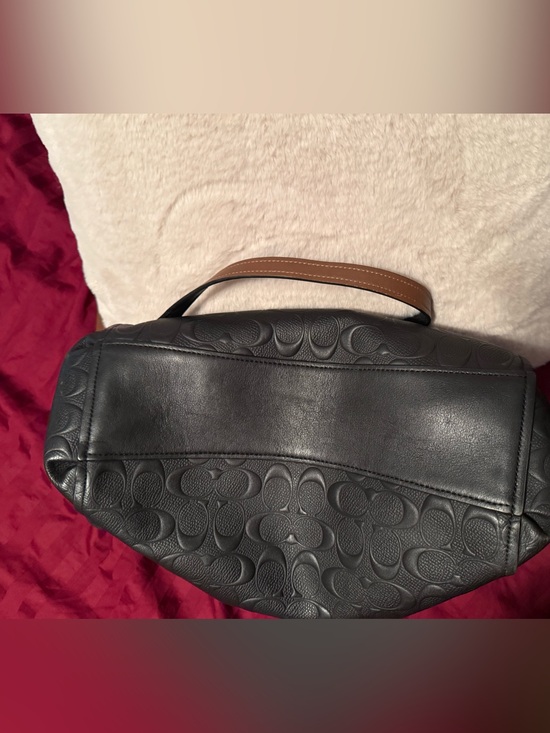 COACH Brooke CarryAll Black Signature Embossed Leather Purse main image 3